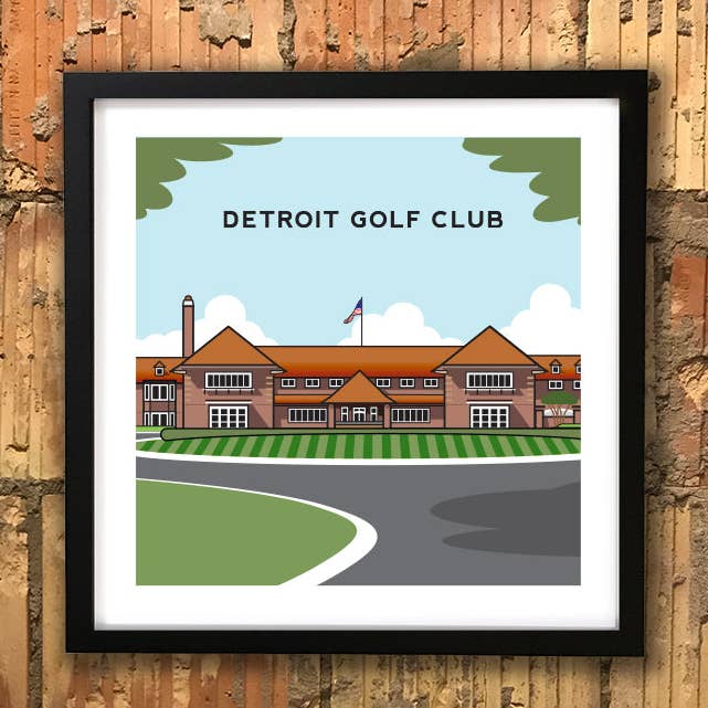 Detroit Golf Club print for wholesale by Detroit GT