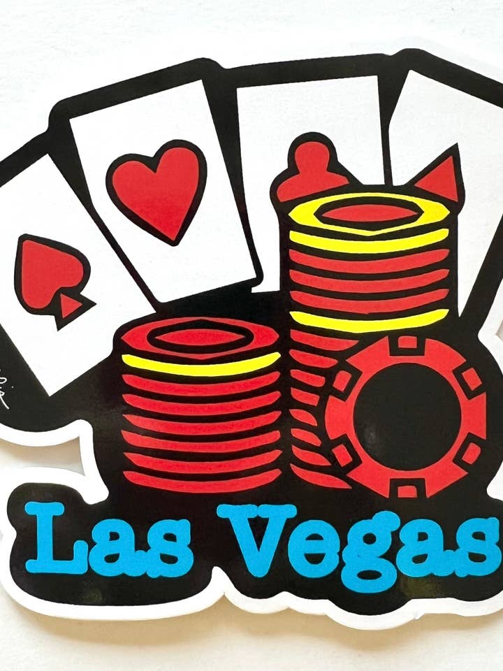Las Vegas Sticker Casino Chips | Las Vegas Souvenir Gift for wholesale by Mary Ellis