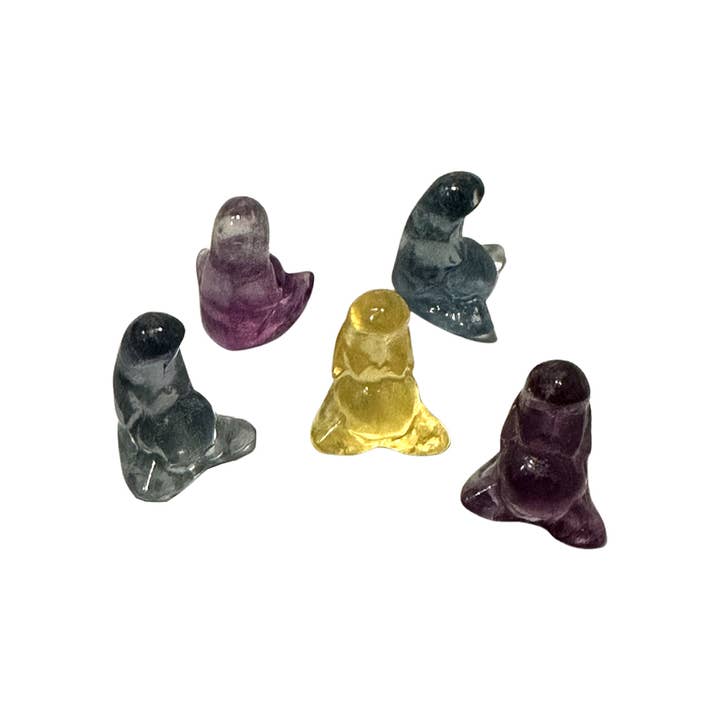 VIE - Wholesale Spiritual stone/crystal - Rainbow Fluorite Mini Carving - Assorted, 1.5x1cm, Single41
