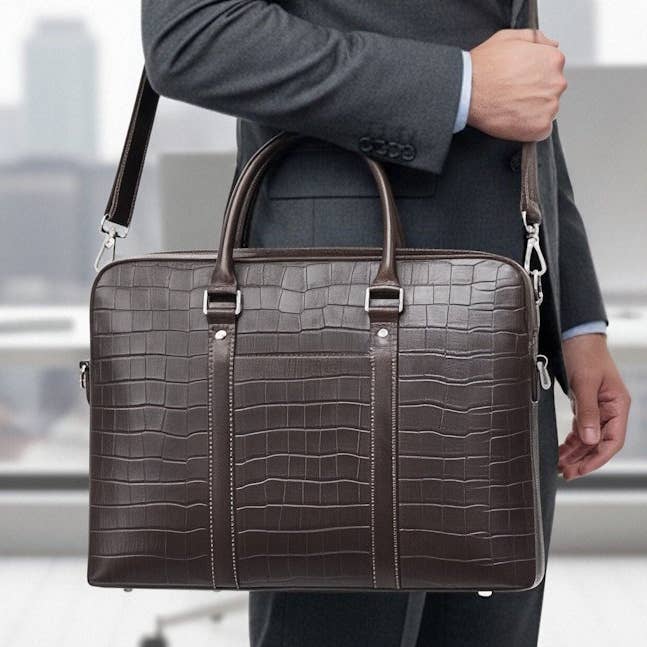 Genuine Leather Briefcase, art. 4824.500 for wholesale by Suie Valentini srl