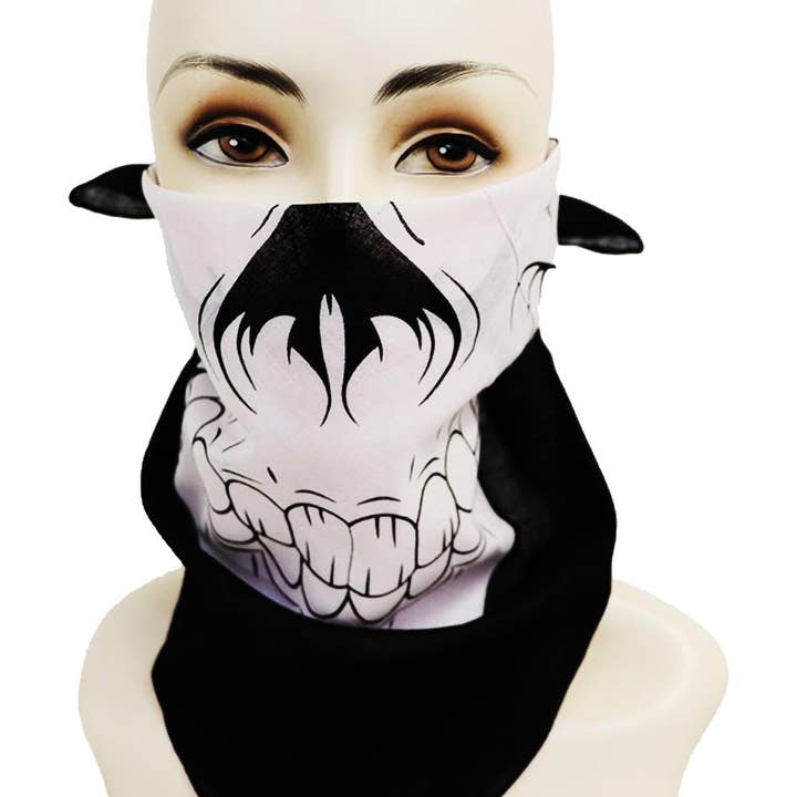 Cap Zone - Wholesale Bandana - Unisex - Gothic Biker Skull Rebel Bandana2