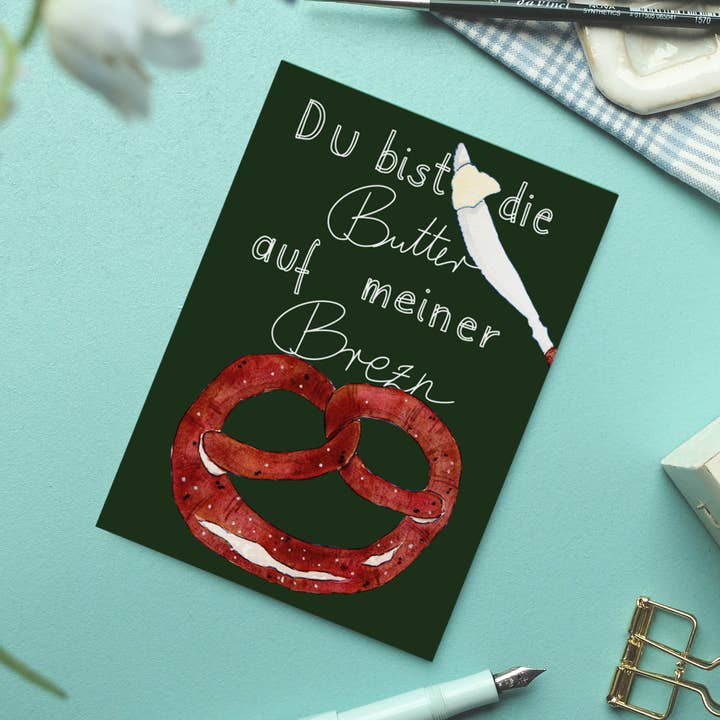 Postcard Butter Pretzel for wholesale by Wonder Of Today