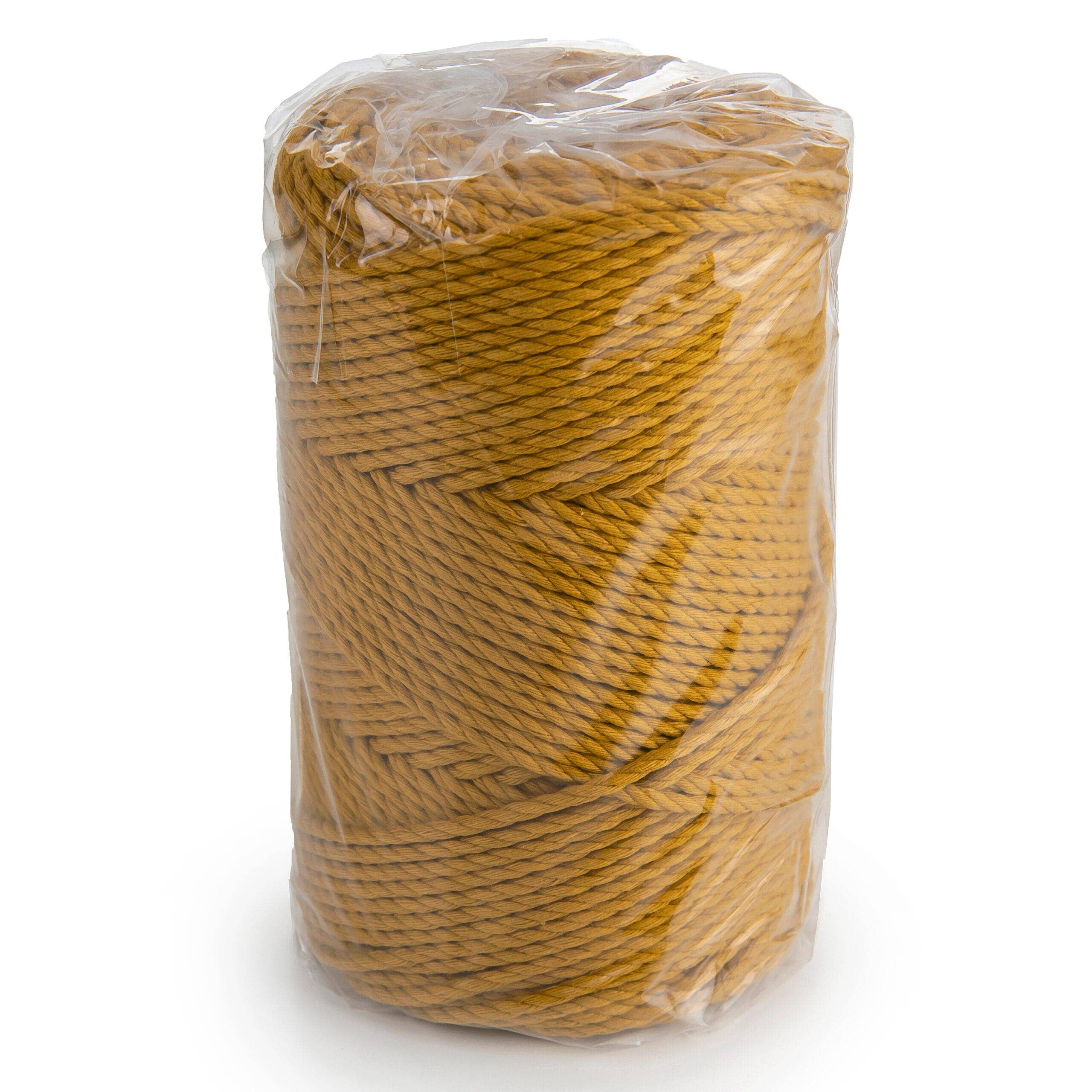 MB Cordas - Wholesale Cord - 3MM 3 Strand Twisted 500g Macrame Cotton Cord MUSTARD 130-150m Macrame Rope 3 ply Craft String4