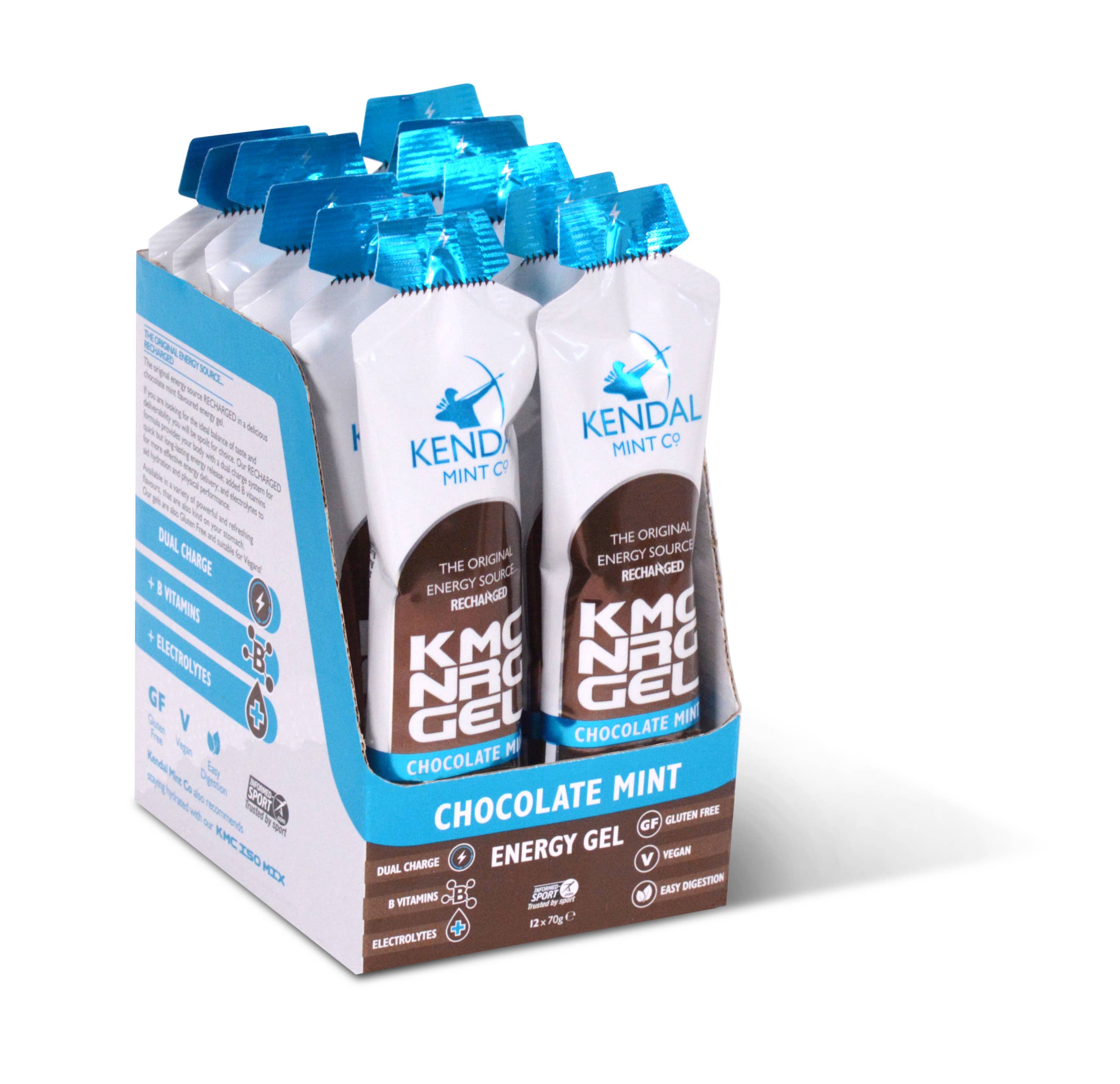 Kendal Mint Co® - Wholesale Sports/Energy Drink - KMC NRG GEL+ Citrus & Mint Caffeine Energy Gel 70g9