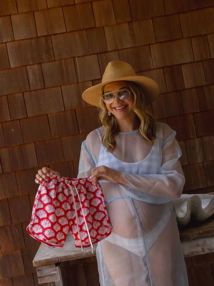 Les Petits Trunks Ricki - Coquillage Rouge pour la vente par Ricki Beach Club