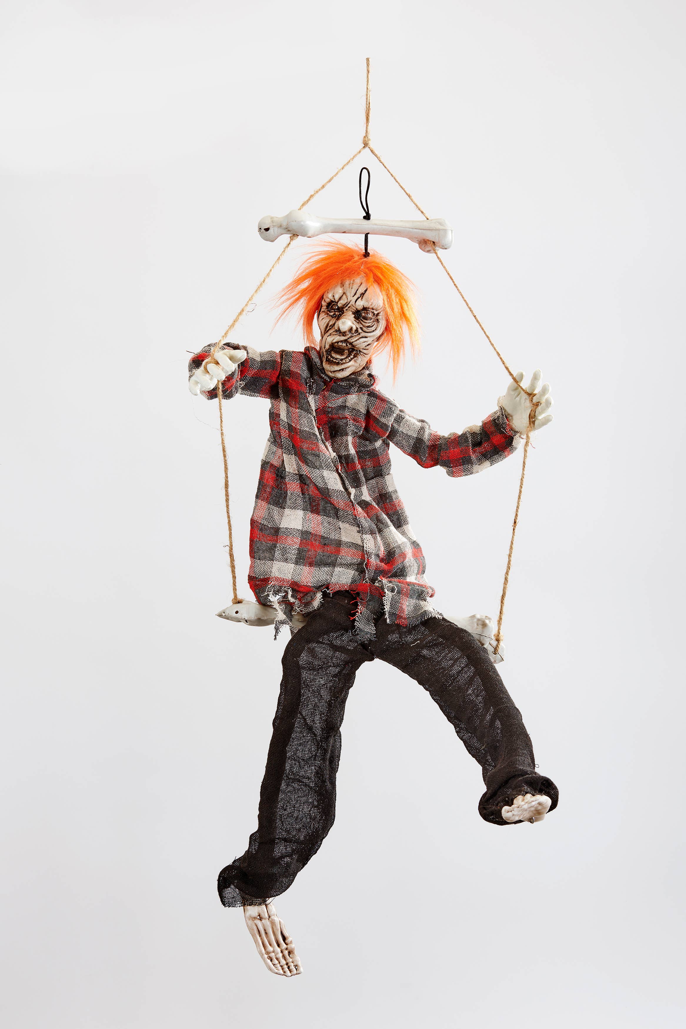 WORTH IMPORTS - Wholesale Outdoor Ornament/Decor - 37" Animated Skeleton Sitting on Swing