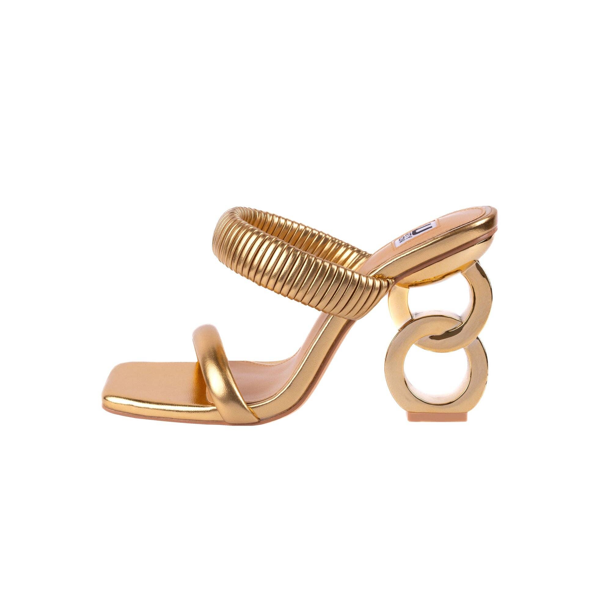 LADY COUTURE – Engroshandel Højhælede sko - Dame – Ninety Union RADDLE metalhæl plisseret tobåndsglide10