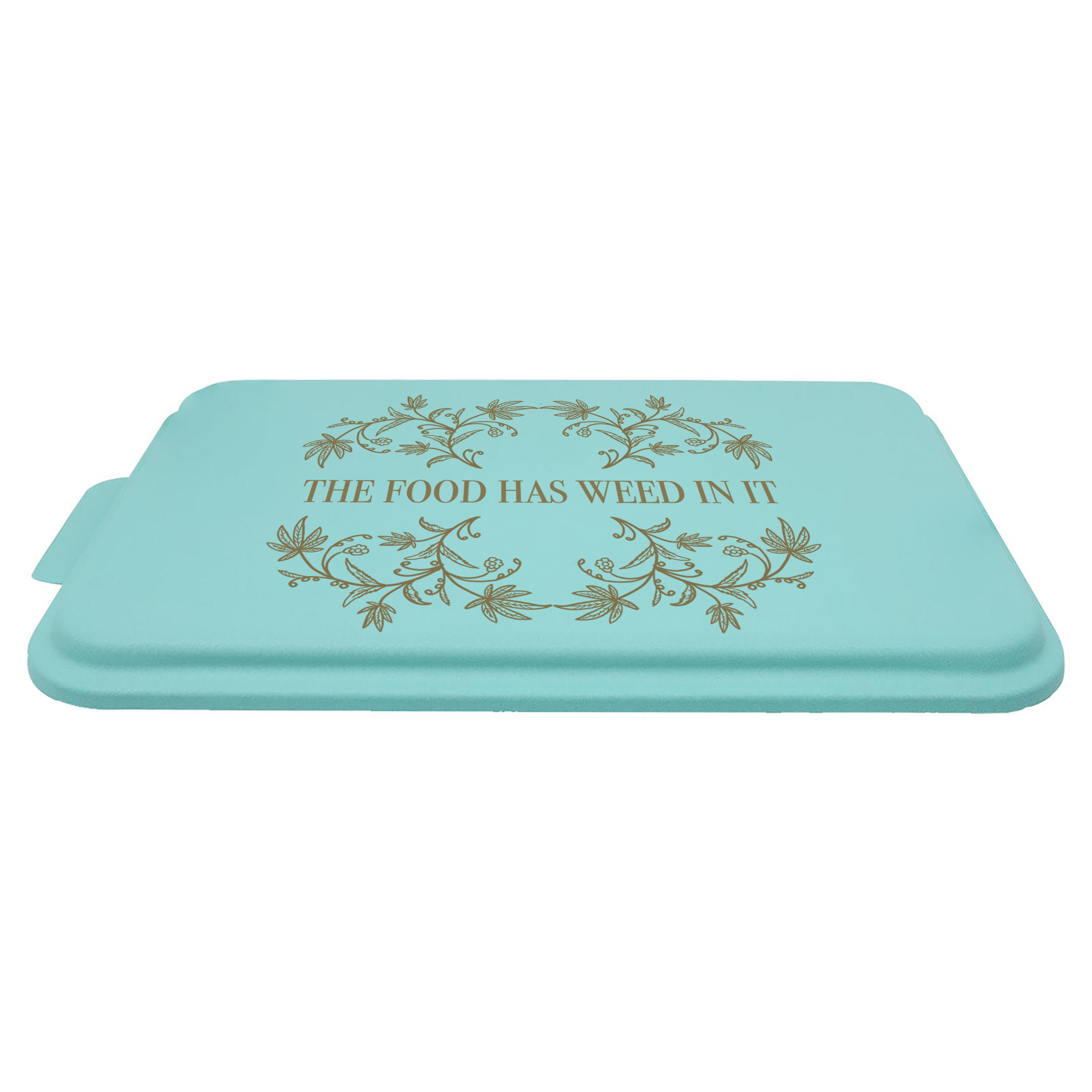Calm Down Caren - Wholesale Cake Pan - The Food Has Weed In It - Engraved Aluminum Cake Pan1
