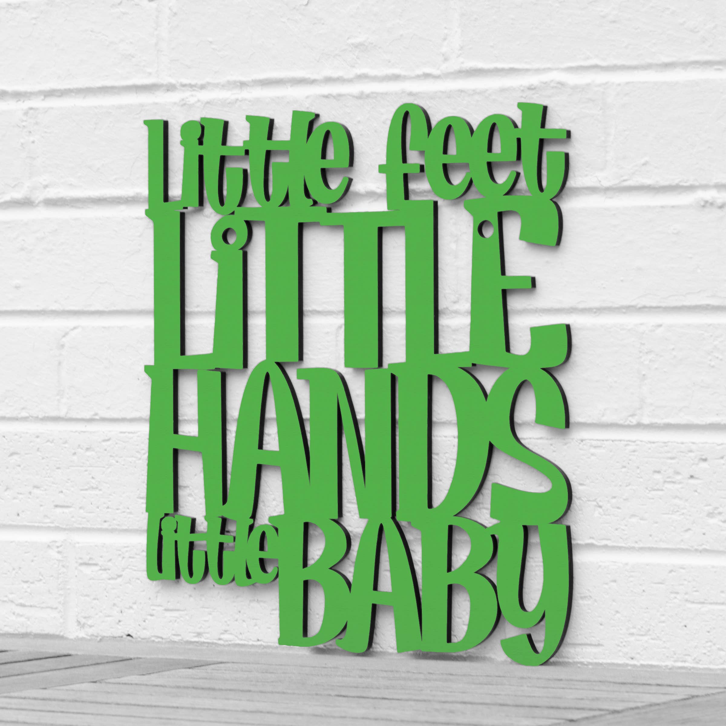 Spunky Fluff - Wholesale Wall Decor - Kids & Baby - Little Feet Little Hands Little Baby, Wood Nursery Decor9