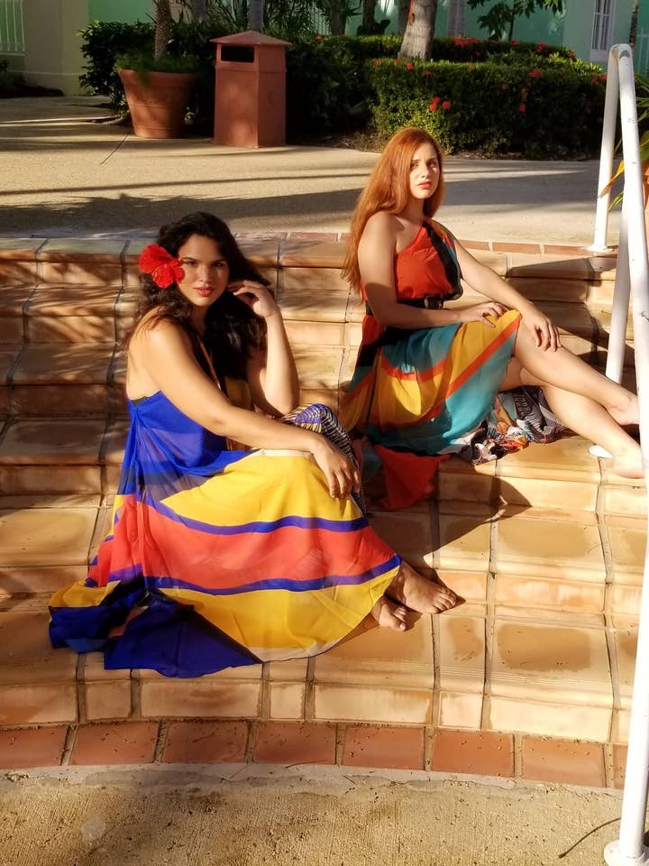 Pret-a-Porter Chiffon One Shoulder Slvlss Long Kaftan (3-08) for wholesale by La Mar