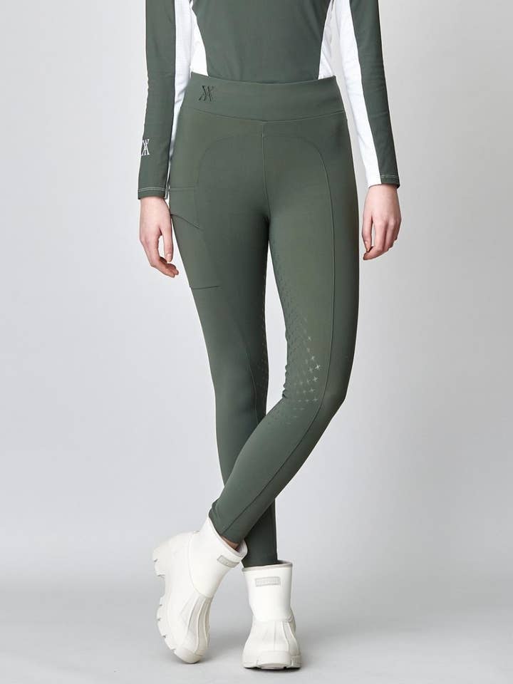 Compression Pull-On Breeches Green for wholesale on Faire2