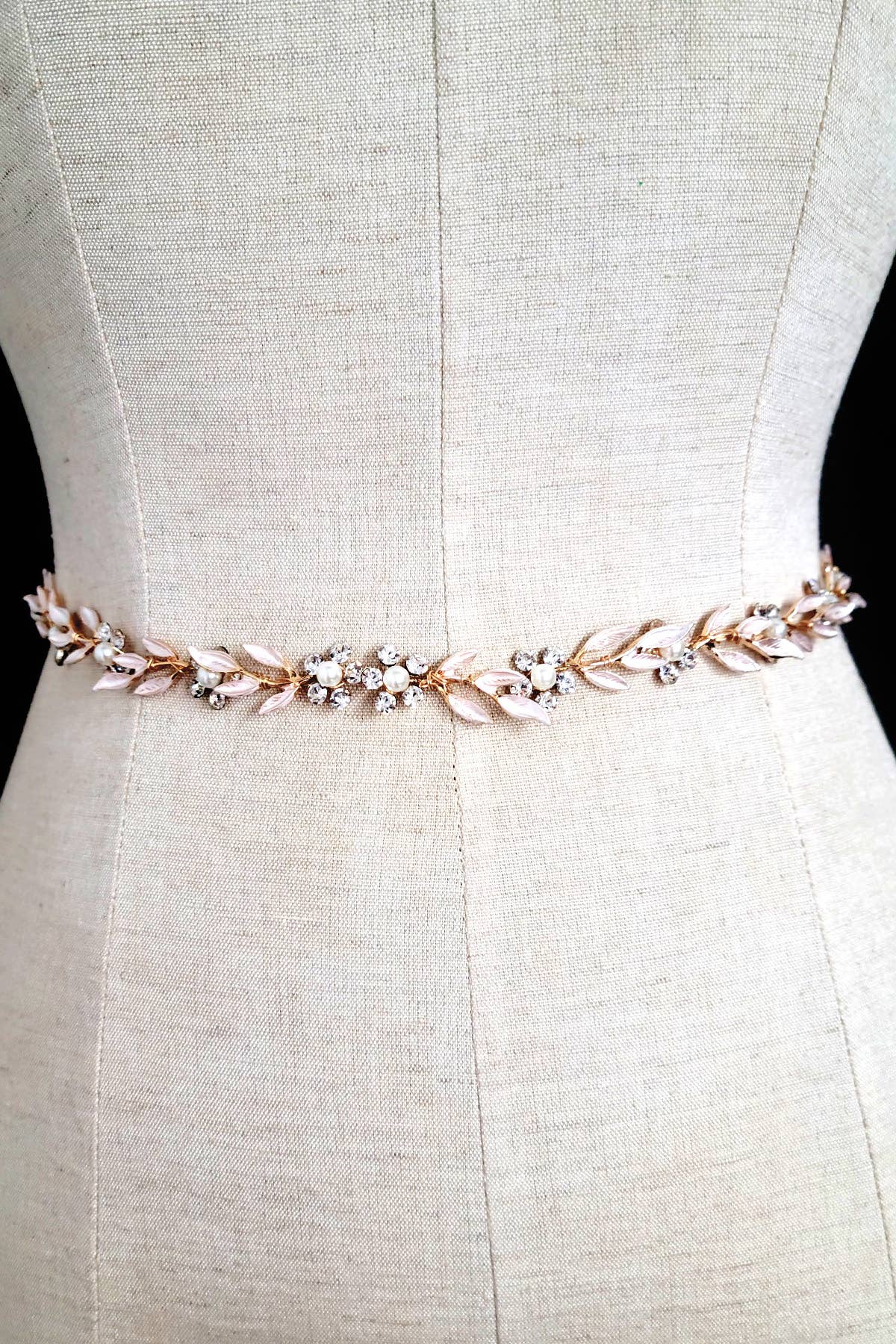 Chicas – wholesale Belt – Women's – Crystal Flower Belt With Ivory Ties 59215-0