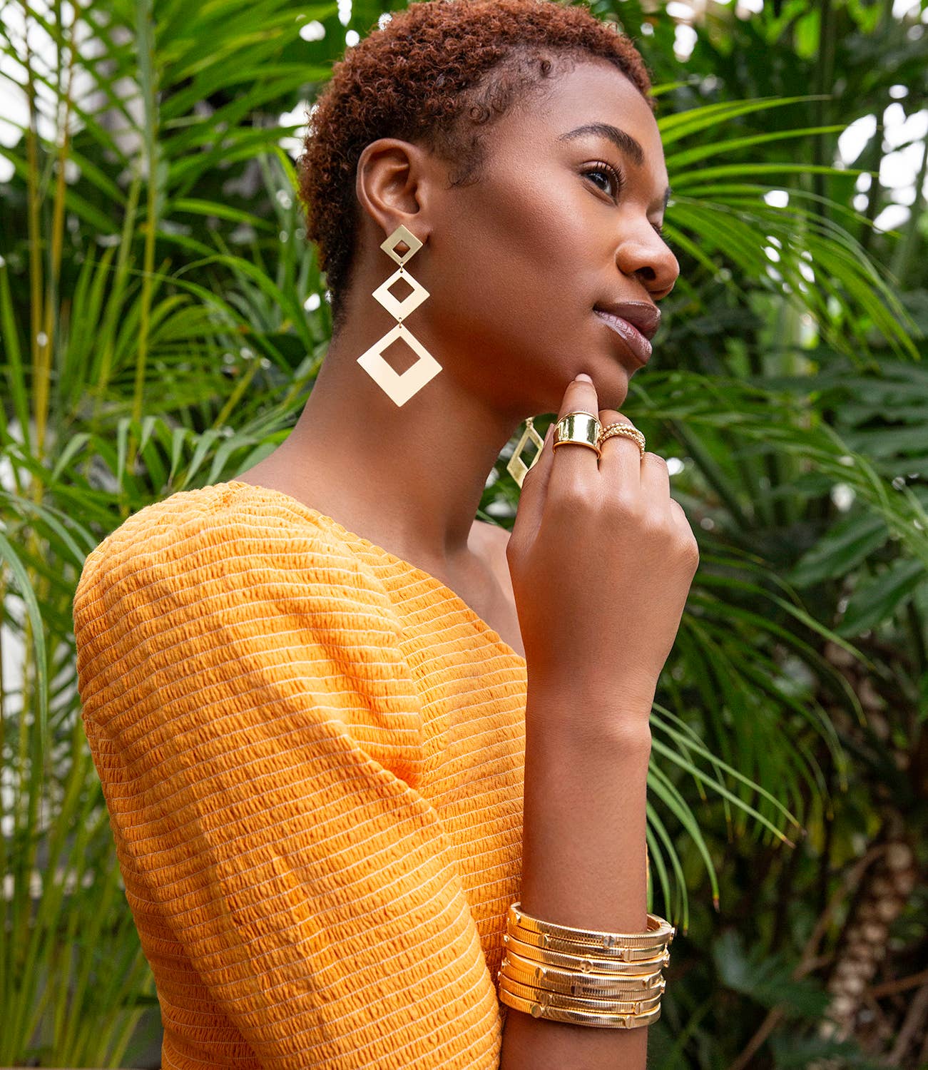 Marlyn Schiff - Wholesale Jewelry Set - nailhead cobra stretch bracelet set2