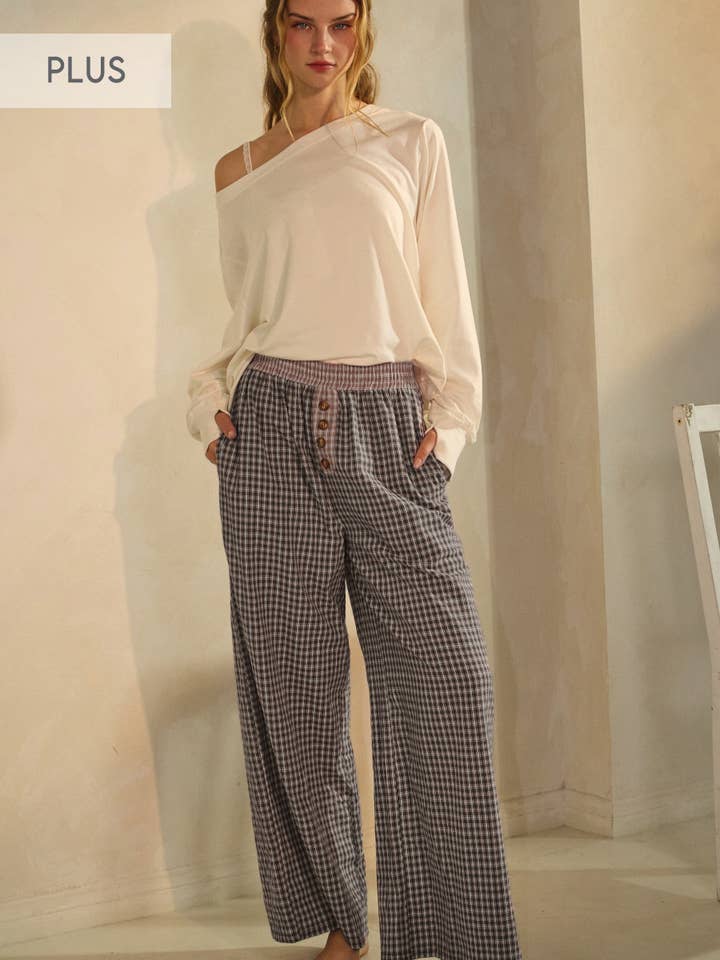 Plus Relaxed Wide-leg Pants for wholesale by Oddi