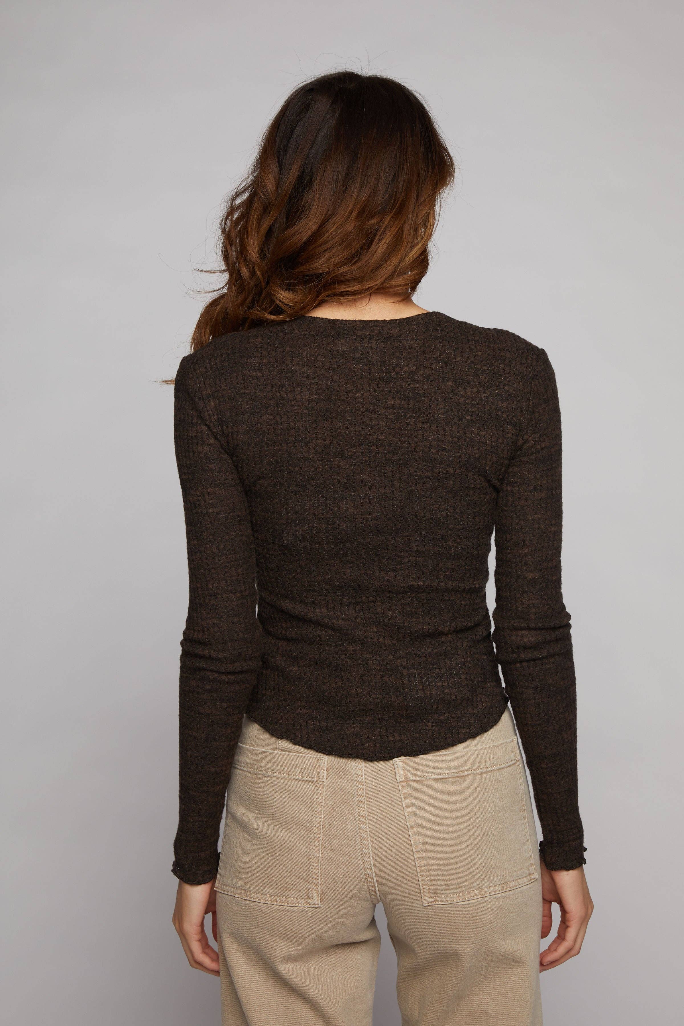 Waffle Henley - Almond for wholesale on Faire4