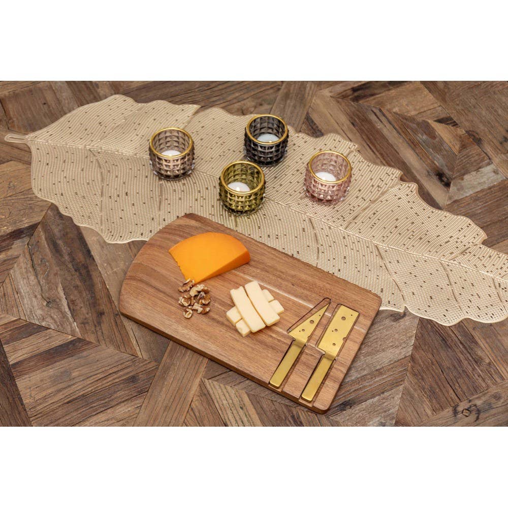 AULICA - Wholesale Placemat - Golden leaf table runner 90x34cm2