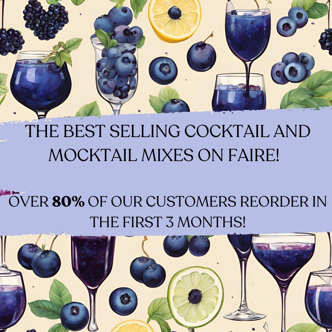 Simply Cocktails - Vente Mélange/sirop pour cocktails - Simply Cocktails Mélange Myrtille Lavande pour Cocktails et Mocktails1