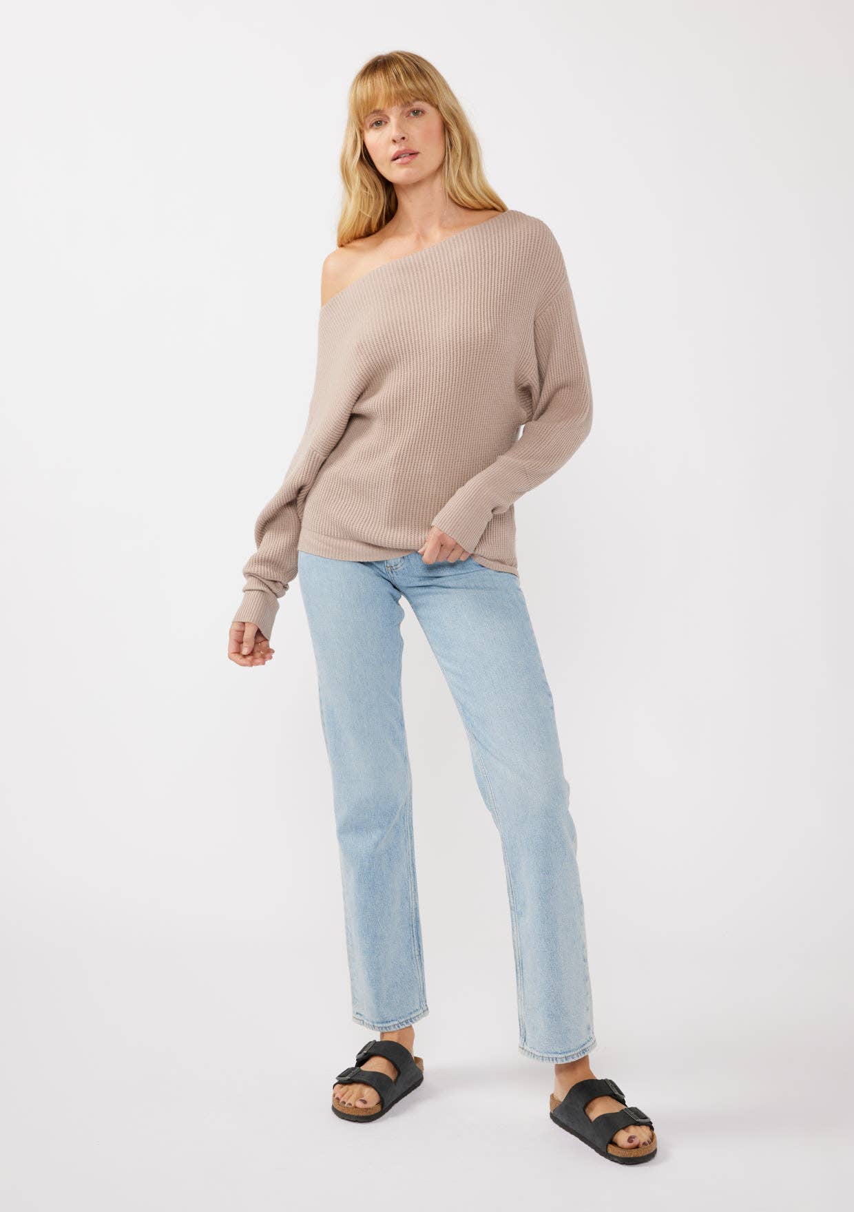 Lovestitch - Vente Pull en maille – femme - Pull en tricot gaufré à manches longues53