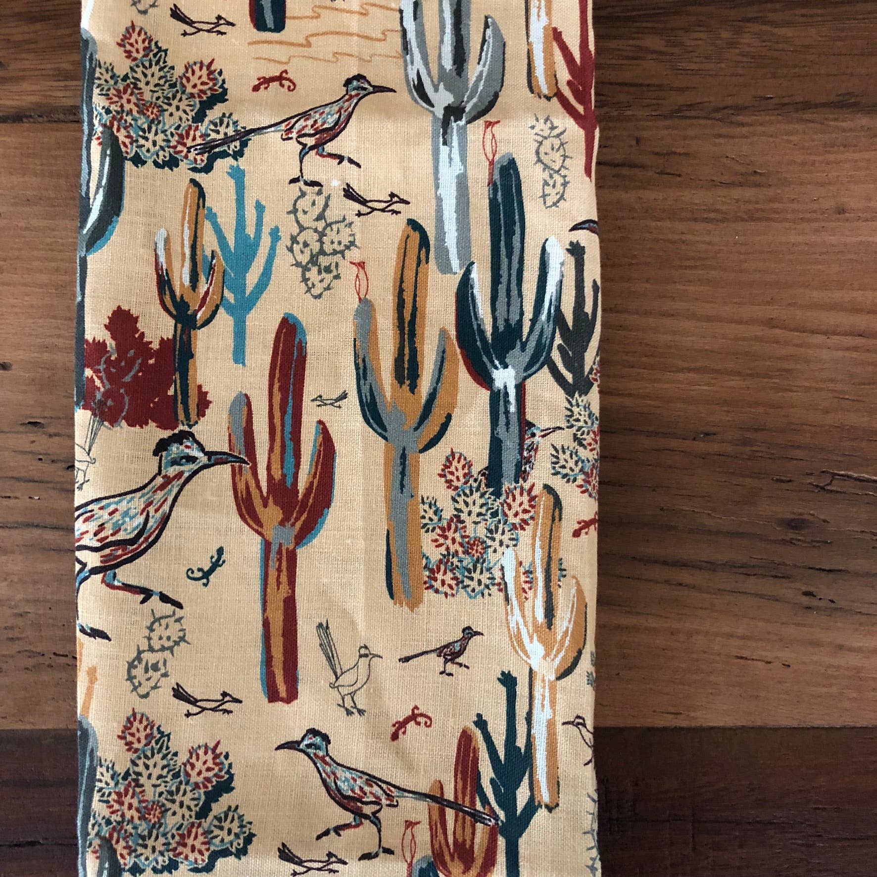 Cher the Fire - Wholesale Tea Towel - Linen Tea Towel, Roadrunner's Quest - Southwest5