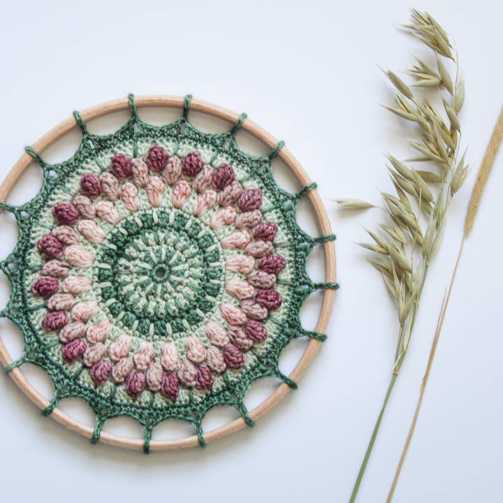 KIT - Ring Around the Rosie Mandala for wholesale by Pineapple Fibre Art