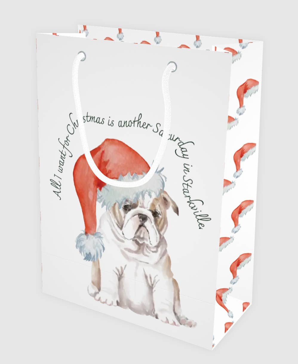 Hey Y'all Party - Wholesale Gift Bag - Bulldog Starkville Christmas Gift Bag
