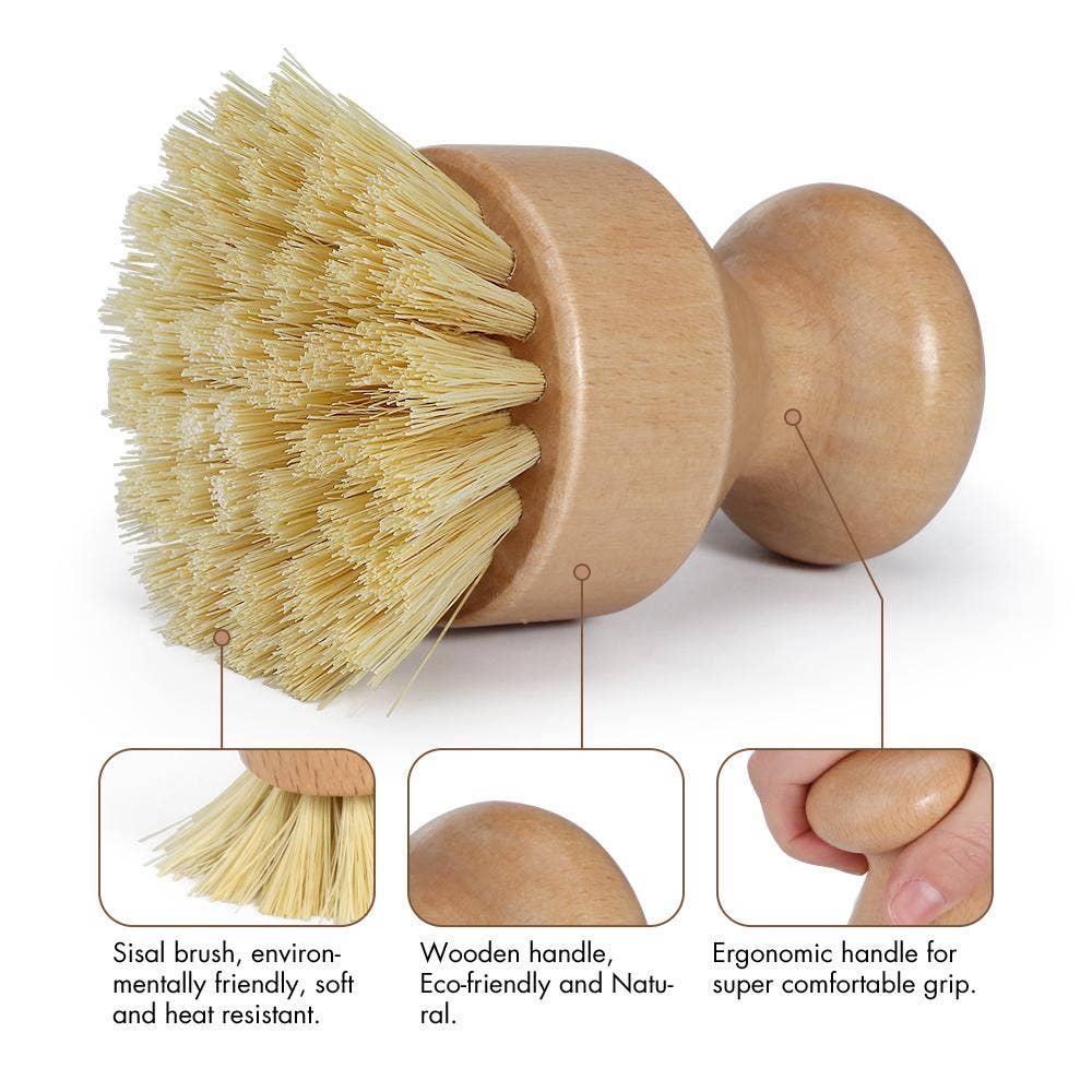 Us and The Earth - Wholesale Cleaning Brush - Natural Fibre Pot Brush - scrub sustainably!4