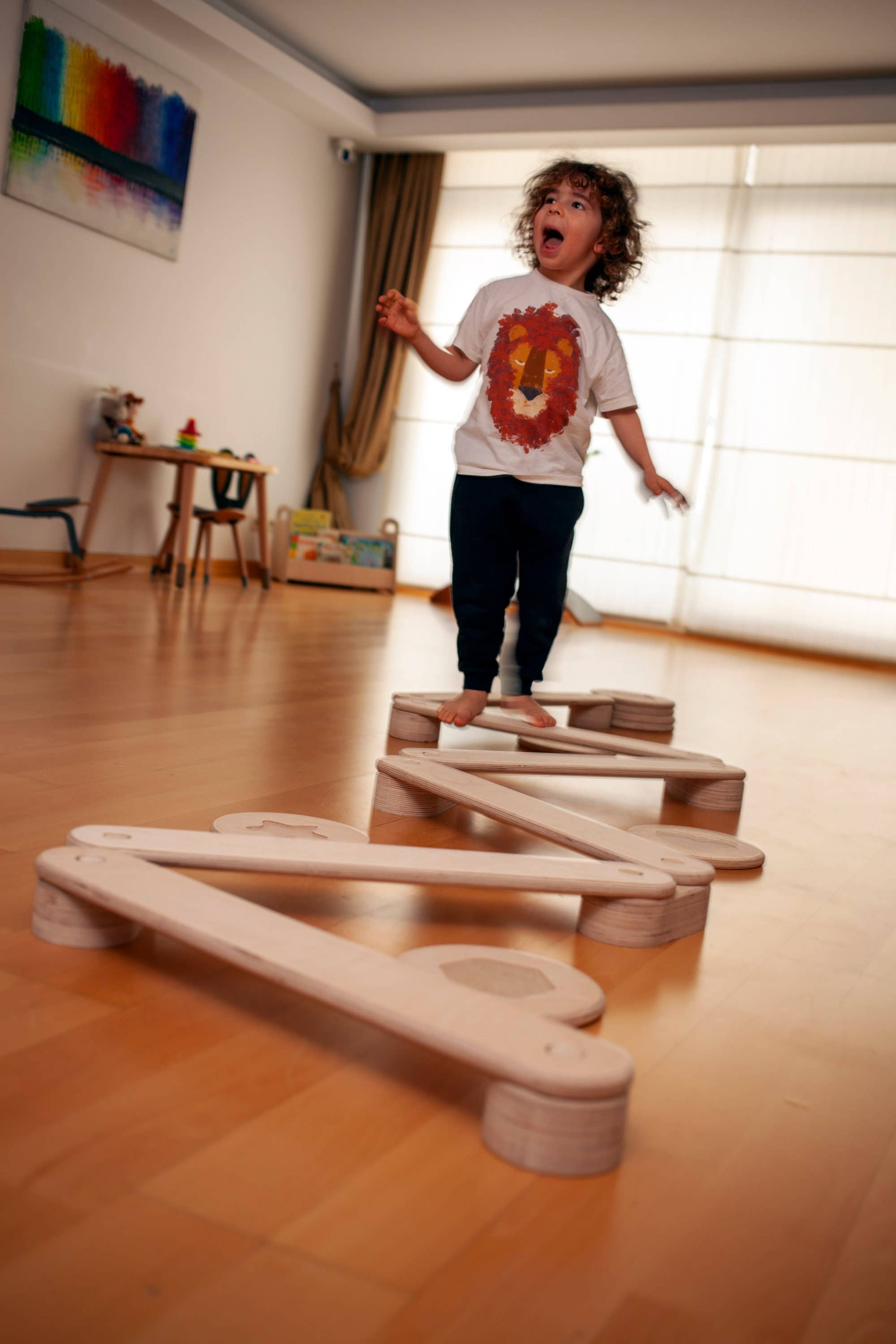 kidodido - Wholesale Wood Toy - Kids - Stepping Stones and Balance Beam Set For Kids0