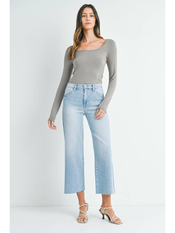 JUST BLACK DENIM - Wholesale Jeans - Women's - BP460J - LT - Scissor Cut Wide Leg