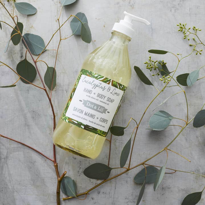 Eucalyptus & Lime Liquid Soap for wholesale by Dot & Lil
