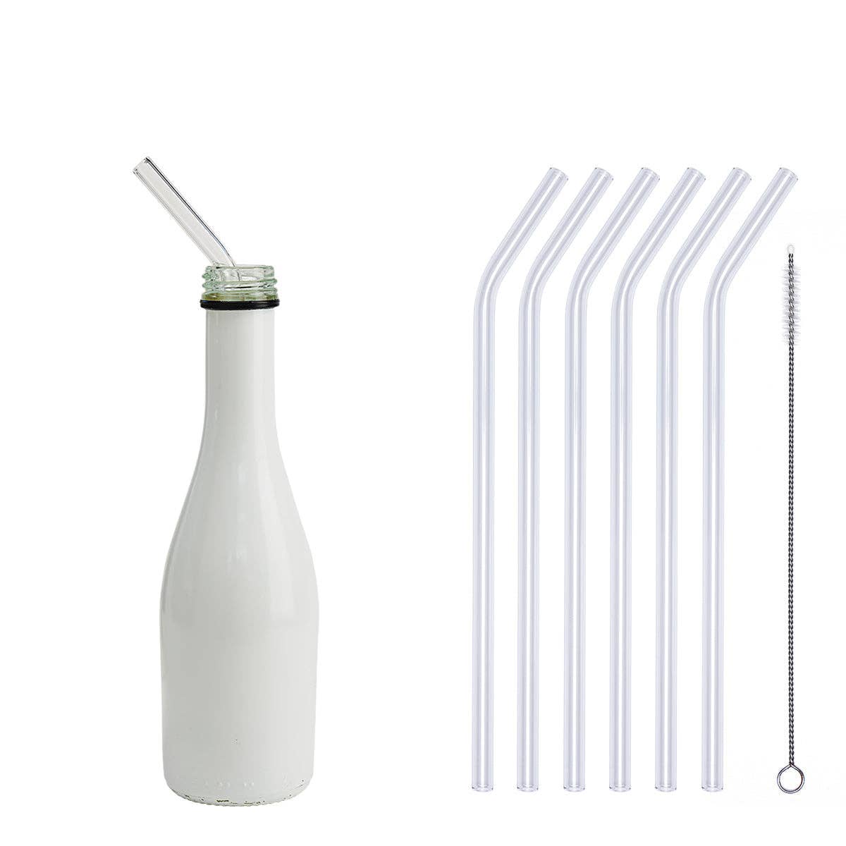 Glastrinkhalme by OPTITHERM - Wholesale Drinking Straw - 10 white glass drinking straws family ties Knorker guy with kink4