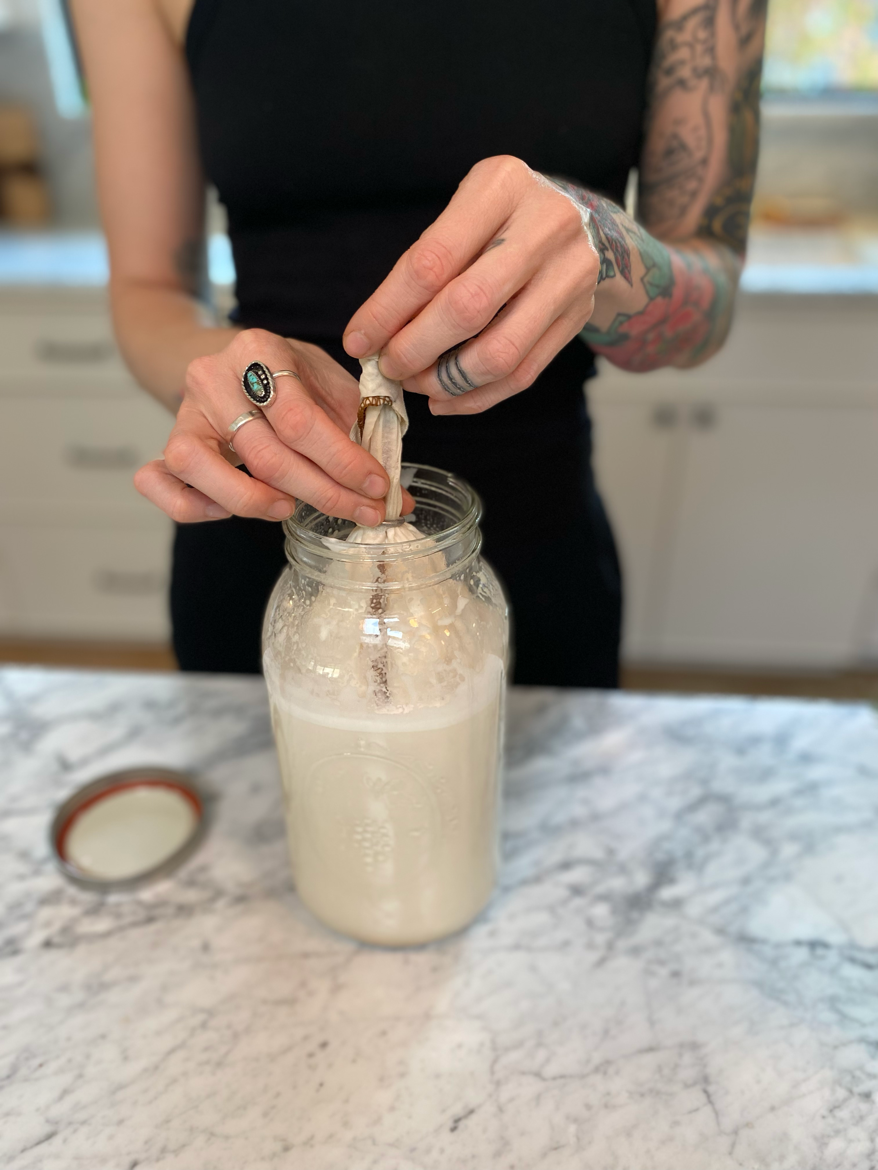 CoffeeSock - Wholesale DIY Drink Kit - Reusable Organic Cotton NutMilk Kit 32 ounce3