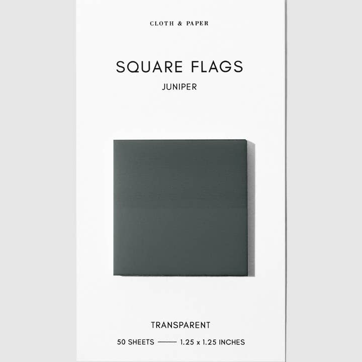 Cloth & Paper - Wholesale Bookmark - Square Transparent Page Flags33