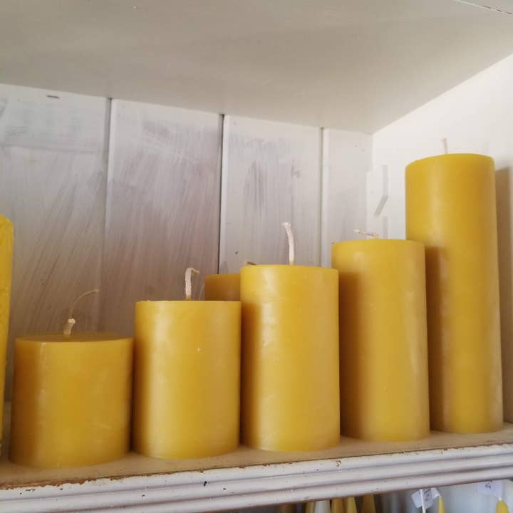 Farm and Hive - Wholesale Pillar Candle - Chunky Pillars - 5 sizes | Beeswax Candles1