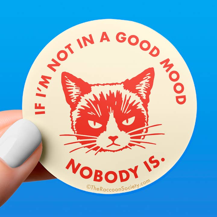 The Raccoon Society - Wholesale Sticker - Not in a Good Mood Sticker0