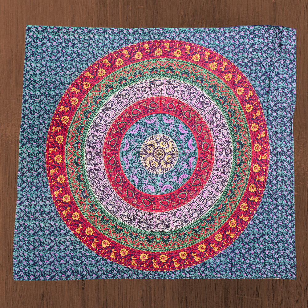 KARMA YOGA SHOP - Wholesale Tapestry/Textile - “Mandala in Circles” cotton wall hanging1