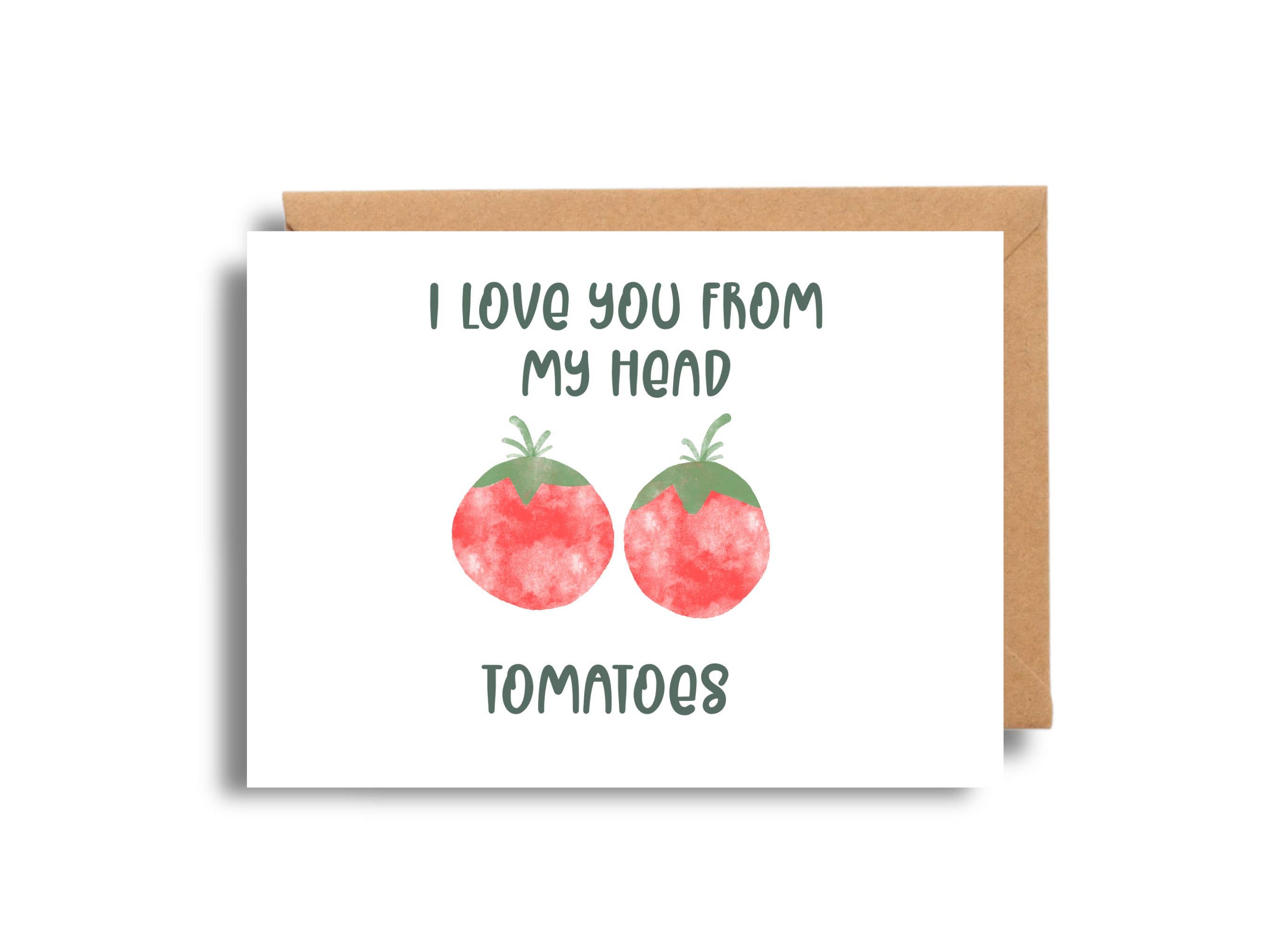 Talitharise - Wholesale Love Card - Head Tomatoes Greeting Card - Funny Food Greeting Card0