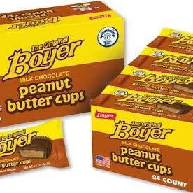 Boyer Milk Chocolate Peanut Butter Cup 1.6 oz 24 ct for wholesale by Long Island Candy Factory