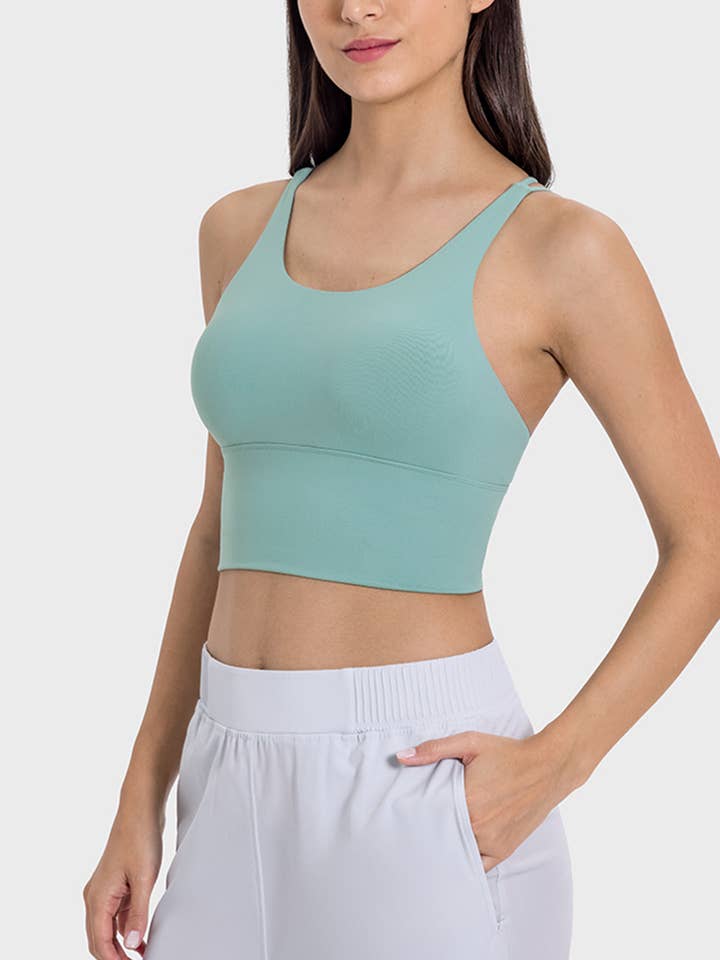 Sexy Thin Shoulder Strap Cross Back Sports Bra for wholesale by Wholesalesir