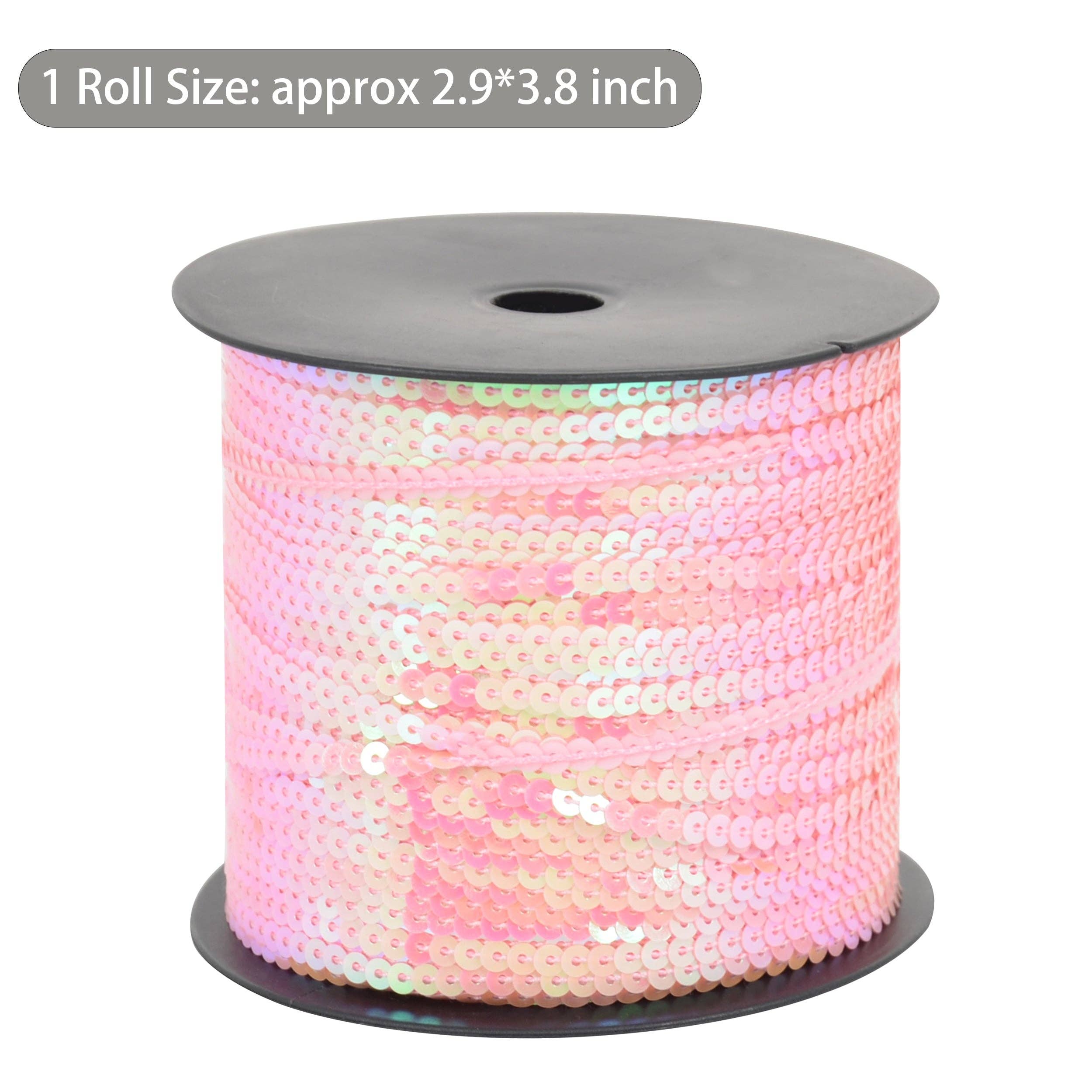 AK Brand - Wholesale Knutselbenodigdheden - Platte Paillettenstrook 4mm Metallic Paillettenband 180 meter4