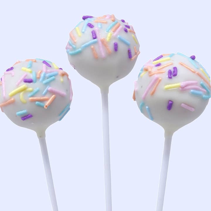 Wild Angel Treats, LLC - Wholesale Cake - Artisanal Cake Pops - Pastel Rainbow sprinkles