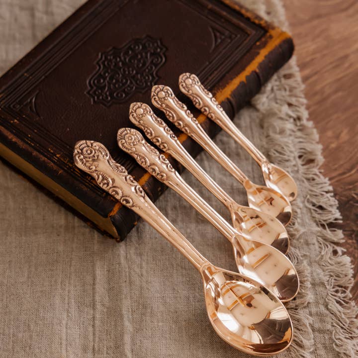 Coppermill Kitchen LLC - Wholesale Maatlepel - Coppermill Kitchen Vintage keukenmaatlepels met reliëfset1