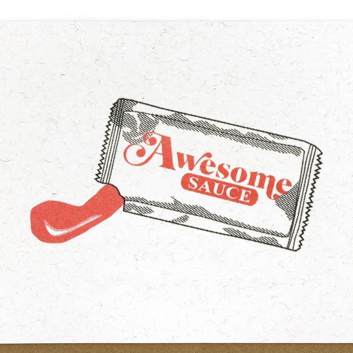 Awesomesauce Greeting Card for wholesale by Smarty Pants Paper