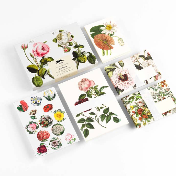 Pepin Press - Wholesale Stationery/Notecard Set - Flowers Correspondence Set