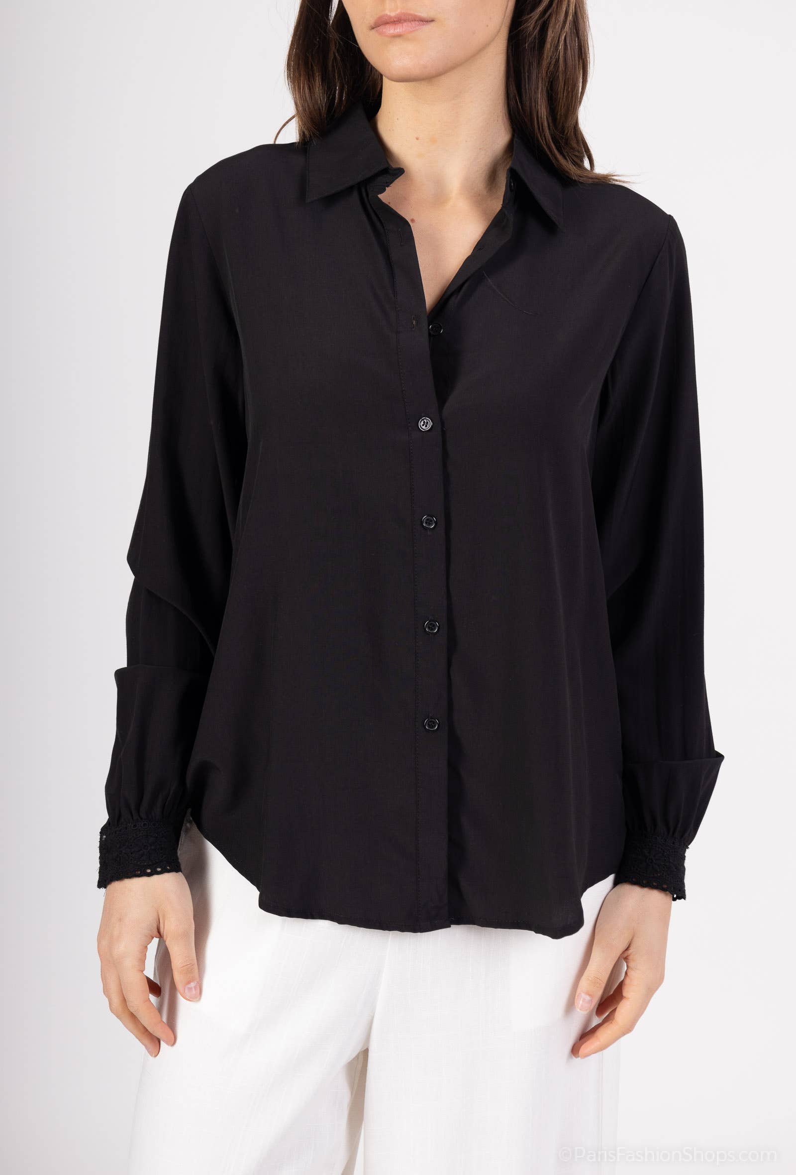 Afinity - Wholesale Button Down Shirt - Women's - Lace back shirt A929 – Elegance & refinement3