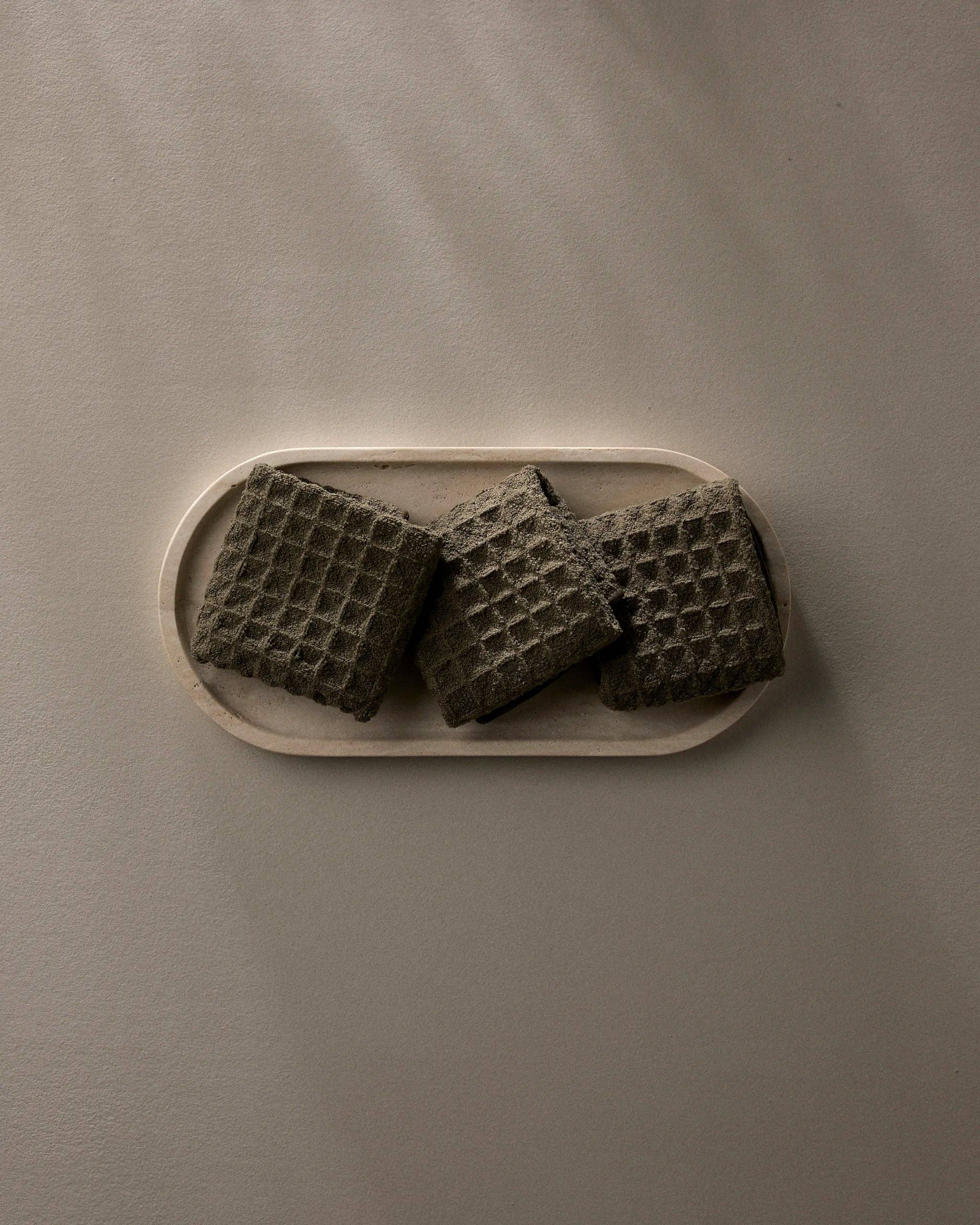 Geometry – Engroshandel Håndklædesæt – Forest Waffle Vaskekludsæt1