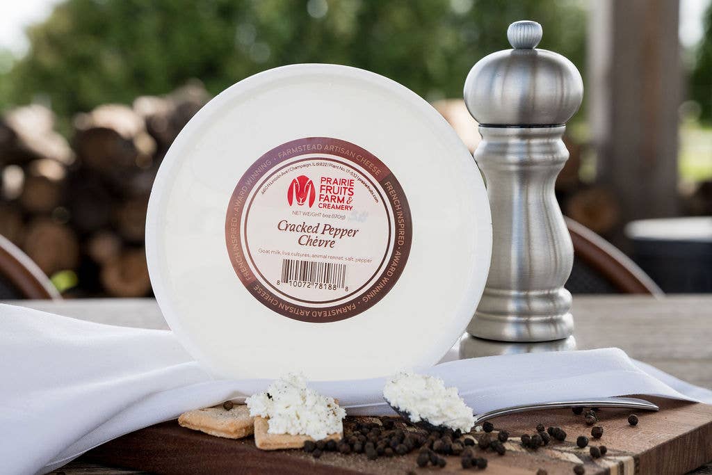 Prairie Fruits Farm & Creamery - Wholesale Cheese - Chevre- Cracked Pepper 3Ib Tub (Spreadable Goat Cheese)
