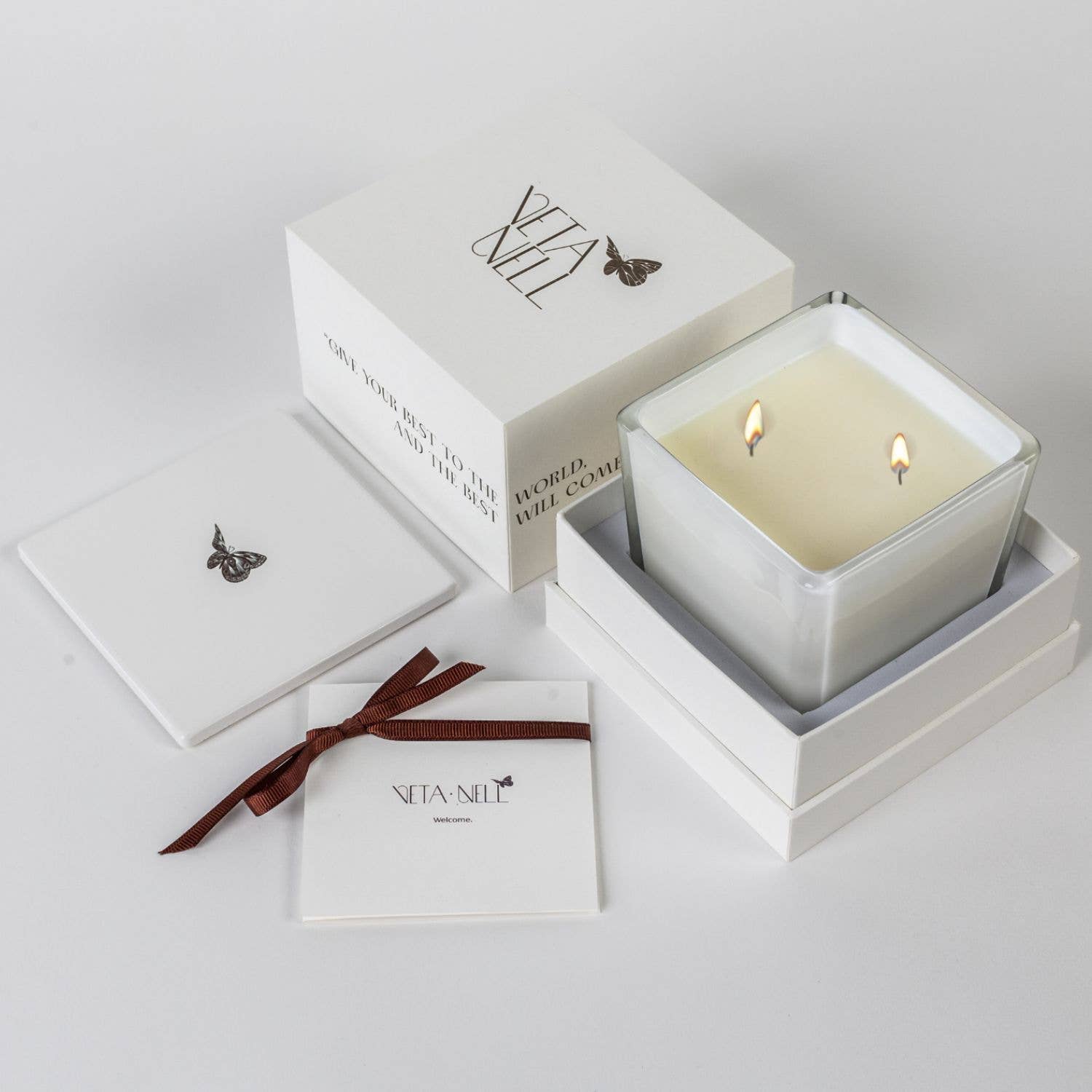 Veta Nell - Wholesale Jar/Filled Candle - BLANCO NO. 3 Candle | Lux Box | Coco Wax | Essential Oils1