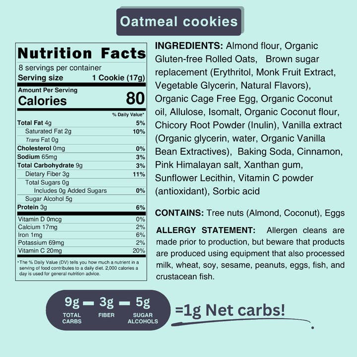 Flèche Healthy Treats - Wholesale Cookie - Gluten Free Oatmeal Cookies I Flèche Healthy Treats2