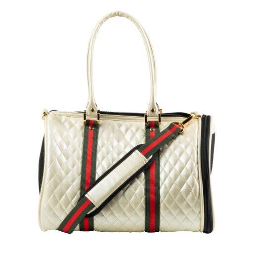 Duffel Ivory Quilted Stripe for wholesale by Petote