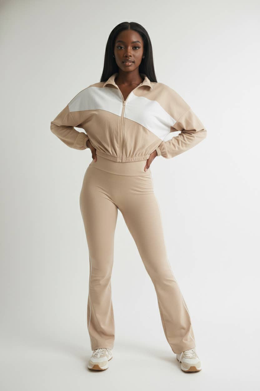 5besties inc - Wholesale Activewear Set - Women's - COLOR BLOCK WINDBREAKER AND TRACK PANTS SET5